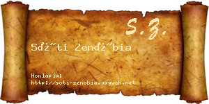Sóti Zenóbia névjegykártya