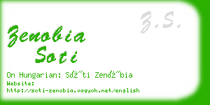 zenobia soti business card